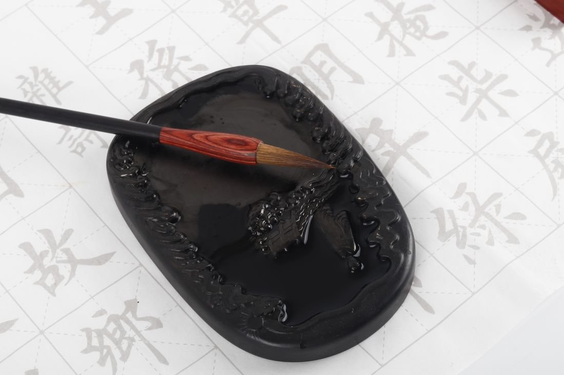 Ink brush and inkstone for Bazi reading